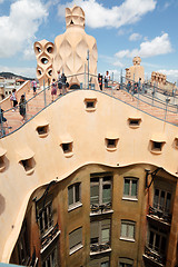 Image showing Gaudi designed apartment building La Pedrera