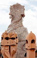 Image showing Gaudi designed apartment building La Pedrera