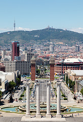 Image showing PlaÃ§a d'Espanya (Plaza de Espana), Barcelona