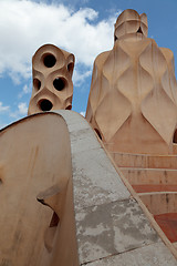 Image showing Gaudi designed apartment building La Pedrera