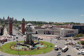 Image showing PlaÃ§a d'Espanya (Plaza de Espana), Barcelona