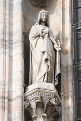 Image showing Milan cathedral sculpture