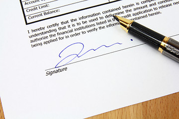 Image showing Signed contract