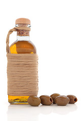 Image showing Olive Oil and Olives
