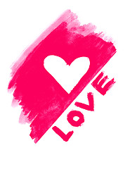 Image showing love symbol and word ''love''