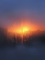 Image showing natural water drops and sunlight