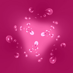 Image showing pink background and air bubbles