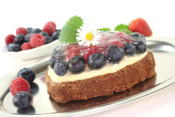 Image showing forest fruit tart