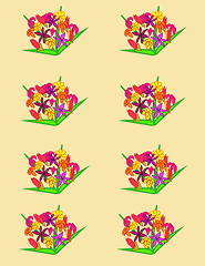 Image showing bouquets of flowers on a background