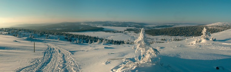 Image showing View over Sjusjøen