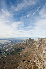 Image showing Cape town as seen from the top of Table Mountain.