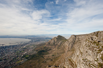 Image showing Cape town as seen from the top of Table Mountain.