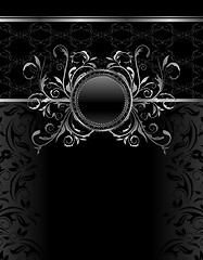 Image showing Illustration luxury vintage aluminum frame template - vector