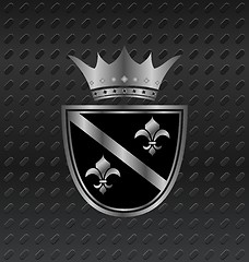 Image showing heraldic elements on metallic background