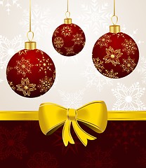 Image showing background with Christmas balls