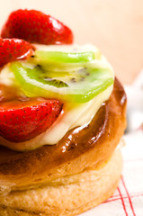 Image showing French cake with fresh fruits