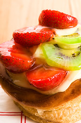 Image showing French cake with fresh fruits