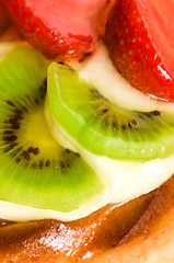 Image showing French cake with fresh fruits