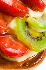 Image showing French cake with fresh fruits