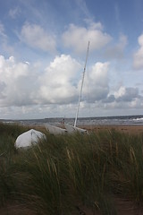 Image showing Sailboat on tylø beach