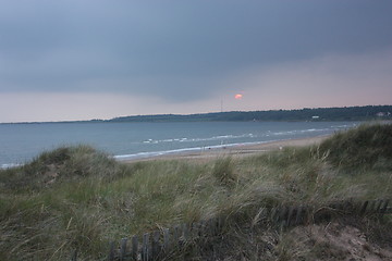 Image showing Sunset on tylø beach