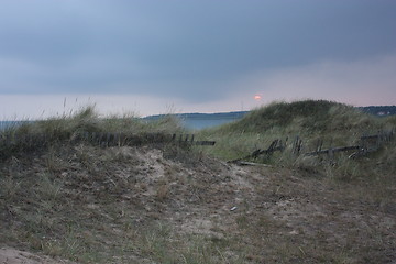 Image showing Sunset on tylø beach