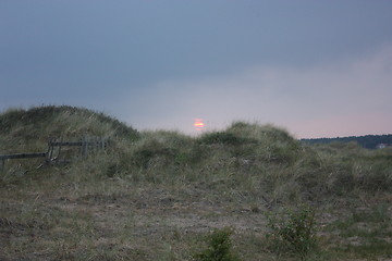 Image showing Sunset on tylø beach