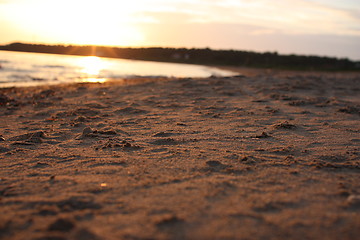 Image showing Sunset on tylø beach