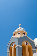 Image showing Old church in Santorini