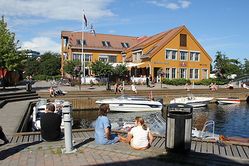 Image showing Fiskebrygga in Kristiansand