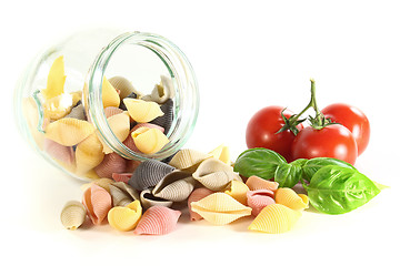 Image showing Noodles and tomatoes