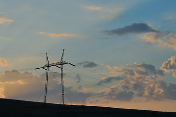 Image showing Electric pylon
