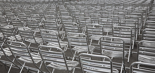 Image showing Empty outdoor seats