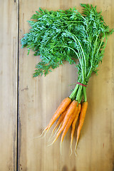 Image showing Organic carrots