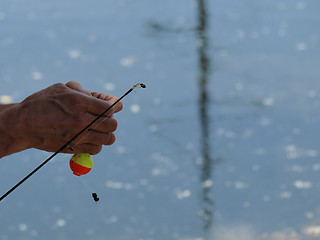 Image showing Securing the Fishing Line