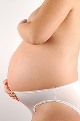 Image showing Pregnant women belly