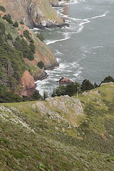 Image showing Hills by ocean