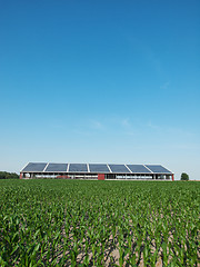 Image showing Farm and solar panel