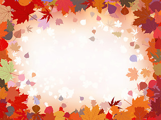 Image showing Autumn leaves border for your text. EPS 8