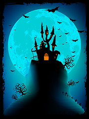 Image showing Scary halloween vector with magical abbey. EPS 8