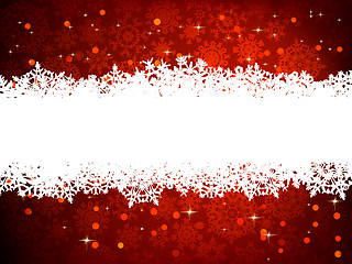 Image showing Christmas background with snowflakes. EPS 8