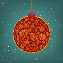 Image showing Beautiful Christmas ball illustration. EPS 8