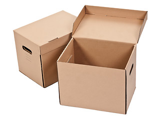 Image showing two cardboard boxes