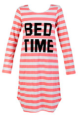 Image showing length striped nightshirt