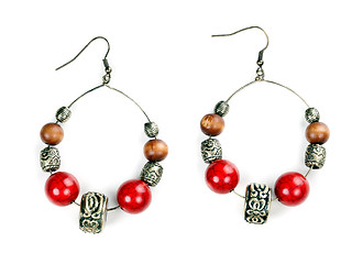 Image showing pair of beautiful earrings