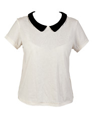 Image showing Women's shirt with black collar