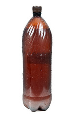 Image showing brown plastic bottle with a beer