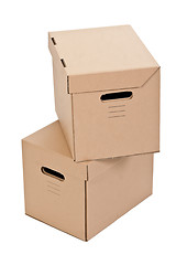 Image showing two cardboard boxes