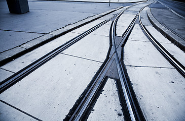 Image showing Rails for a tram Vienna