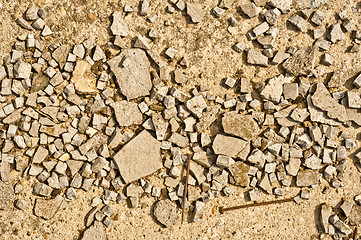 Image showing Sharp image of smashed stone